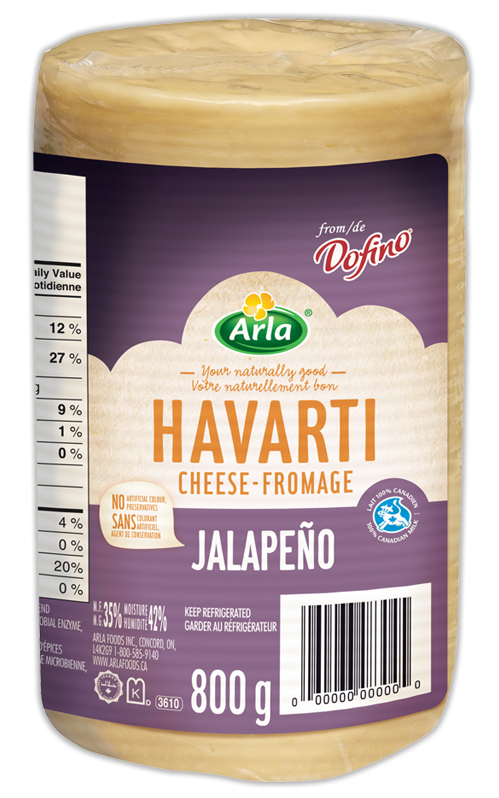 Havarti Cylinders Jalapeño 800g | Arla Foods Dairy Product Provides You ...